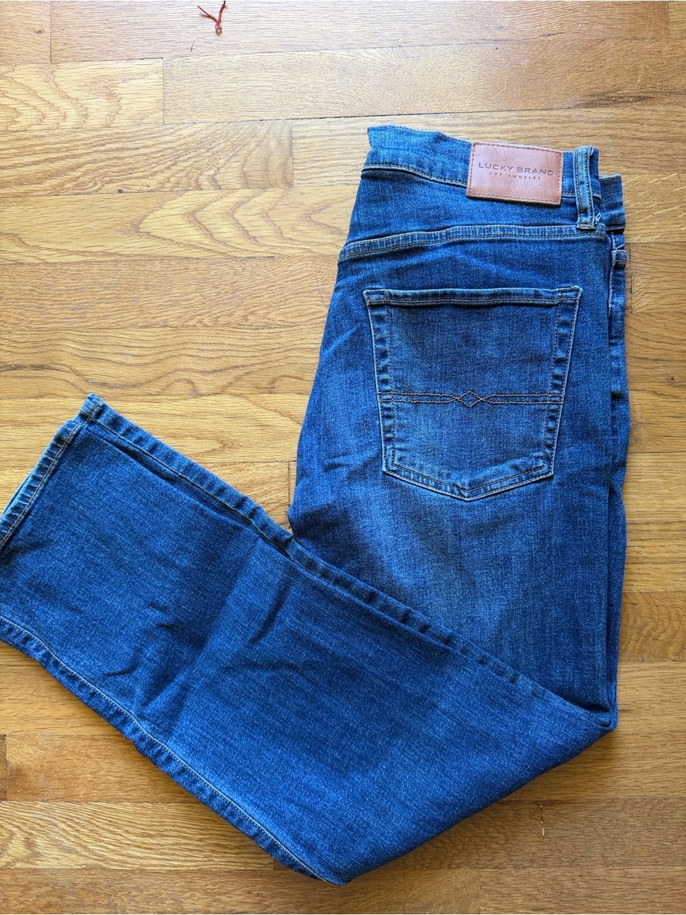 Lucky Brand Men's Straight Jeans in Deep Blue Wash
